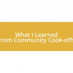 What I Learned from Community Cook-offs